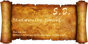 Stefanovits Dániel névjegykártya